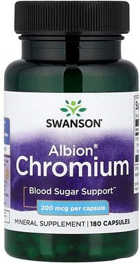 Swanson, Albion Chrom, 200 mcg, 180 Kapseln