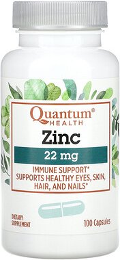 Quantum Health, Zink, 22 mg, 100 Kapseln