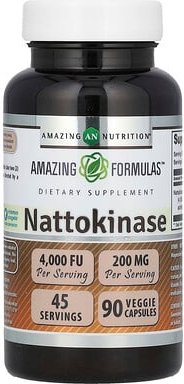 Amazing Nutrition, Nattokinase, Nattokinase, 90 pflanzliche Kapseln (100 mg pro Kapsel)