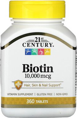 Thumbnail - 21st Century, Biotin, 10.000 mcg, 360 Tabletten