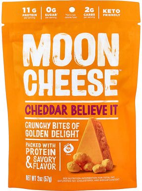 Moon Cheese, Crunchy Bites, Cheddar Believe It, knusprige Bites, Cheddar Believe It, 57 g (2 oz.)