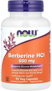 NOW Foods, Berberine HCl, Berberin HCl, 500 mg, 90 pflanzliche Kapseln