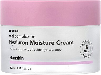 Hanskin, Real Complexion, Hyaluron Moisture Cream, Feuchtigkeitscreme mit Hyaluron, 50 ml (1,69 fl. oz.)