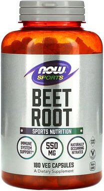 NOW Foods, Sport, Rote Beete, 550 mg, 180 pflanzliche Kapseln