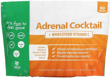 Jigsaw Health, Adrenal Cocktail + Wholefood Vitamin C, Nebennieren-Cocktail + Vollwert-Vitamin C, 60 Päckchen, je 4 g