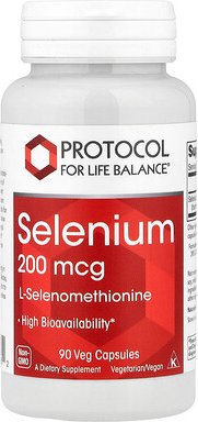 Protocol for Life Balance, Selen, 200 mcg, 90 pflanzliche Kapseln