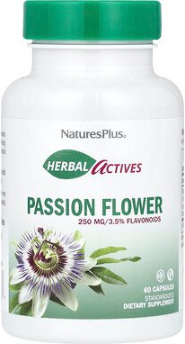 NaturesPlus, Aktive Kräuter, Passionsblume, 250 mg, 60 Vegetarische Kapseln