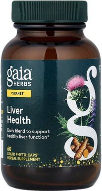 Gaia Herbs, Liver Health, Lebergesundheit, 60 flüssige Phyto-Caps®