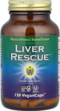 HealthForce Superfoods, Liver Rescue, Unterstützung der Leber, Version 6, 120 vegane Kapseln