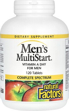 Natural Factors, Men's MultiStart, Vitamin A Day for Men, 120 Tabletten