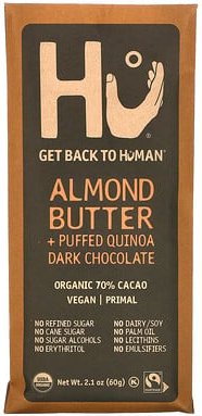 Hu, Almond Butter + Puffed Quinoa Dark Chocolate, Mandelbutter mit gepufftem Quinoa und Zartbitterschokolade, 60 g (2,1 ...