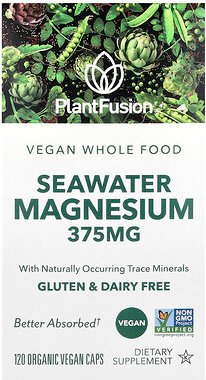 PlantFusion, Seawater Magnesium, Magnesium aus Meerwasser, 120 vegane Bio-Kapseln