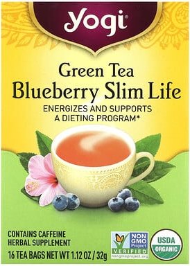 Yogi Tea, Green Tea Blueberry Slim Life, 16 Teebeutel, 32 g (1,12 oz.)