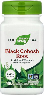 Nature's Way, Black Cohosh Root, Traubensilberkerzenwurzel, 540 mg, 100 vegane Kapseln