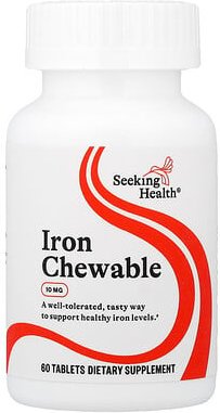 Seeking Health, Iron Chewable, Eisenkautabletten, 60 Tabletten