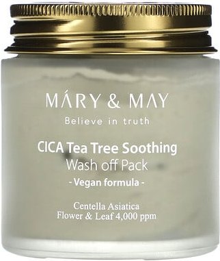 Mary & May, CICA Tea Tree Beruhigendes, abwaschbares Pack, 125 g (4,4 oz.)