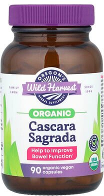 Thumbnail - Oregon's Wild Harvest, Organic Cascara Sagrada, Bio-Cascara Sagrada, 90 vegane Bio-Kapseln
