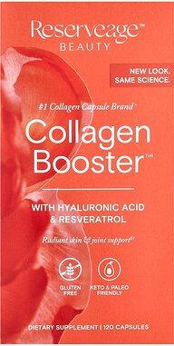 Reserveage Beauty, Collagen Booster™ mit Hyaluronsäure und Resveratrol, 120 Kapseln