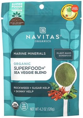 Navitas Organics, Meeresmineralien, Bio-Superfood + Meeresfrüchte-Gemüsemischung, 120 g (4,2 oz.)