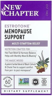 New Chapter, Estrotone™, Unterstützung bei der Menopause, 60 pflanzliche Kapseln