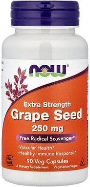 NOW Foods, Grape Seed, Traubenkerne, 250 mg, 90 pflanzliche Kapseln