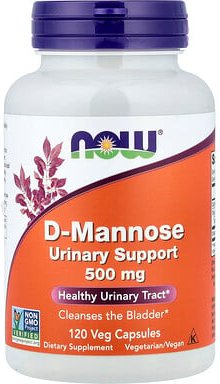 NOW Foods, D-Mannose, 500 mg, 120 pflanzliche Kapseln