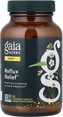 Gaia Herbs, Refluxlinderung, 45 Kautabletten
