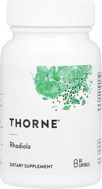 Thorne, Rhodiola, Rosenwurz, 60 Kapseln (100 mg pro Kapsel)