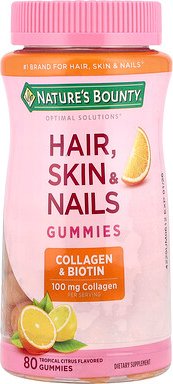 Nature's Bounty, Optimal Solutions®, Hair, Skin & Nails Gummies, Fruchtgummis für Haare, Haut und Nägel, tropische Zitru...