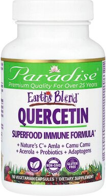 Paradise Herbs, Earth's Blend, Quercetin, 90 pflanzliche Kapseln