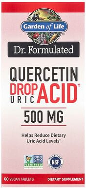 Garden of Life, Dr. Formuliert, Quercetin Drop Harnsäure, 500 mg, 60 vegane Tabletten