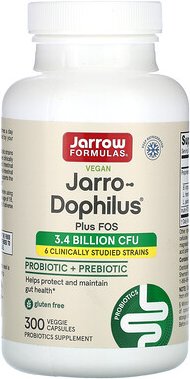 Jarrow Formulas, Veganes Jarro-Dophilus Plus FOS, 300 pflanzliche Kapseln