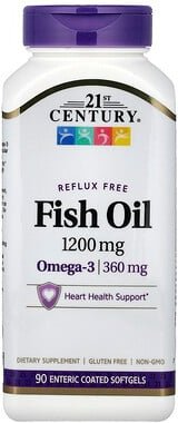 21st Century, Fish Oil, Fischöl, 1.200 mg, 90 magensaftresistente Weichkapseln