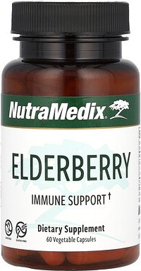 NutraMedix, Elderberry, Unterstützung des Immunsystems, 500 mg, 60 pflanzliche Kapseln