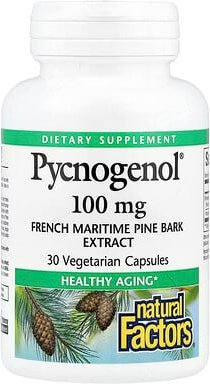 Natural Factors, Pycnogenol®, 100 mg, 30 pflanzliche Kapseln