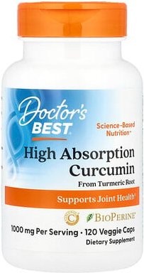 Doctor's Best, High Absorption Curcumin, hochabsorbierendes Kurkumin, 120 pflanzliche Kapseln
