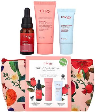 Trilogy, iHerb® Exklusiv, The Icons Ritual Tasche, 4-teiliges Set