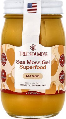 True Sea Moss, Sea Moss Gel Superfood, Seemoos-Gel-Superfood, Mango, 473 ml (16 fl. oz.)