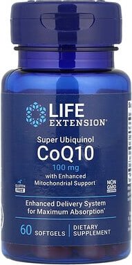 Thumbnail - Life Extension, Super Ubiquinol CoQ10 with Enhanced Mitochondrial Support, Ubichinol CoQ10 zur verbesserten Unterstützun...