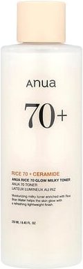 Anua, Rice 70 Glow Milky Toner, leuchtendes milchiges Gesichtswasser, 250 ml (8,45 fl. oz.)