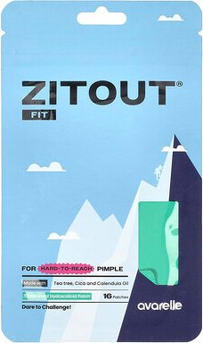 Avarelle, Zitout® Fit, Translucent Hydrocolloid Patch, durchsichtiges Hydrokolloid-Pflaster, 16 Pflaster