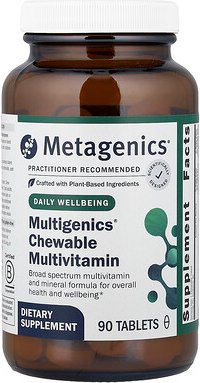 Metagenics, Multigenics® Chewable, Kautabletten, Orange, 90 Tabletten
