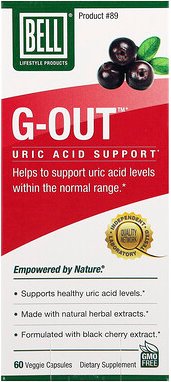 Bell Lifestyle, G-Out, Harnsäurekontrolle, 60 pflanzliche Kapseln