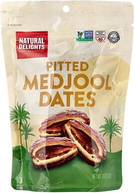 Natural Delights, Pitted Medjool Dates, entsteinte Medjool-Datteln, 227 g (8 oz.)
