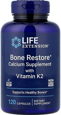 Life Extension, Bone Restore with Vitamin K2, Knochenregeneration mit Vitamin K2, 120 Kapseln