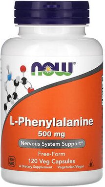 NOW Foods, L-Phenylalanine, L-Phenylalanin, 500 mg, 120 pflanzliche Kapseln