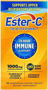 EsterC, 24 Hour Immune Support, 24-Stunden-Unterstützung des Immunsystems, 1.000 mg, 90 pflanzlich beschichtete Tablette...