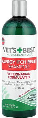 Vets Best, Allergy Itch Relief Shampoo, Shampoo zur Linderung von Juckreiz bei Allergien, für Hunde, 470 ml (16 fl. oz.)