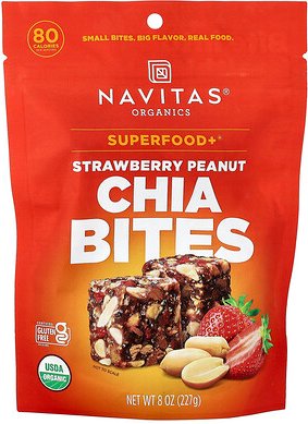 Navitas Organics, Superfood+® Chia Bites, Chia-Bites, Erdbeer-Erdnuss, 227 g (8 oz.)