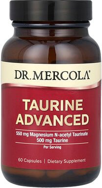 Dr. Mercola, Taurine Advanced, verbessertes Taurin, 60 Kapseln